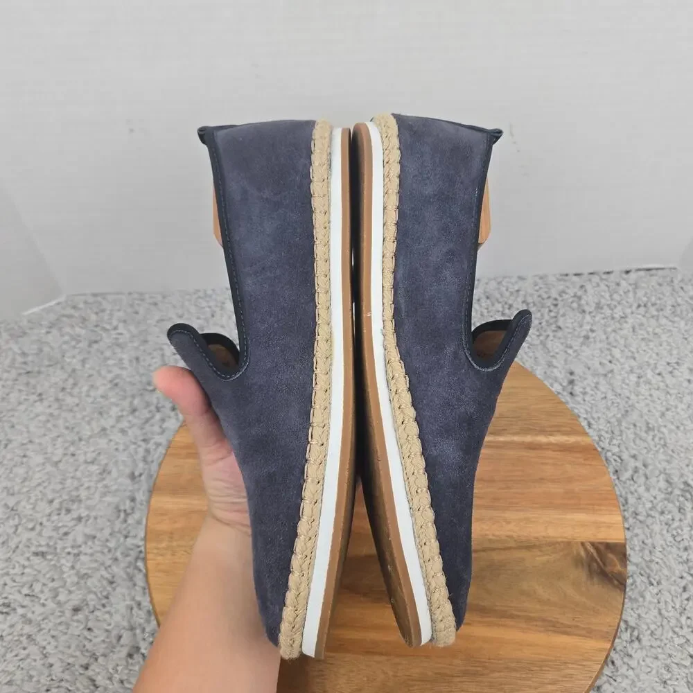 Peter Millar Mens 9M Crown Crafted Coastal Slip On Navy Suede Espadrille Loafer